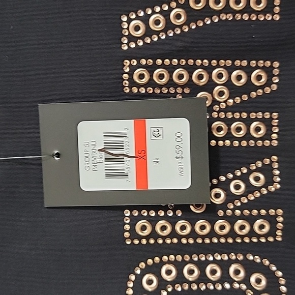 DKNY NWT GROMMET LOGO SLEEVELESS TIE-HEM TOP XS - Picture 9 of 13